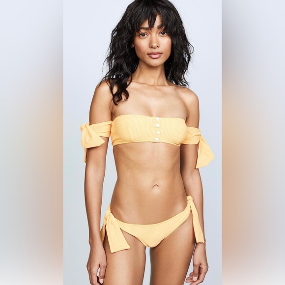 Solid and striped bikini set - Picture 2 of 4